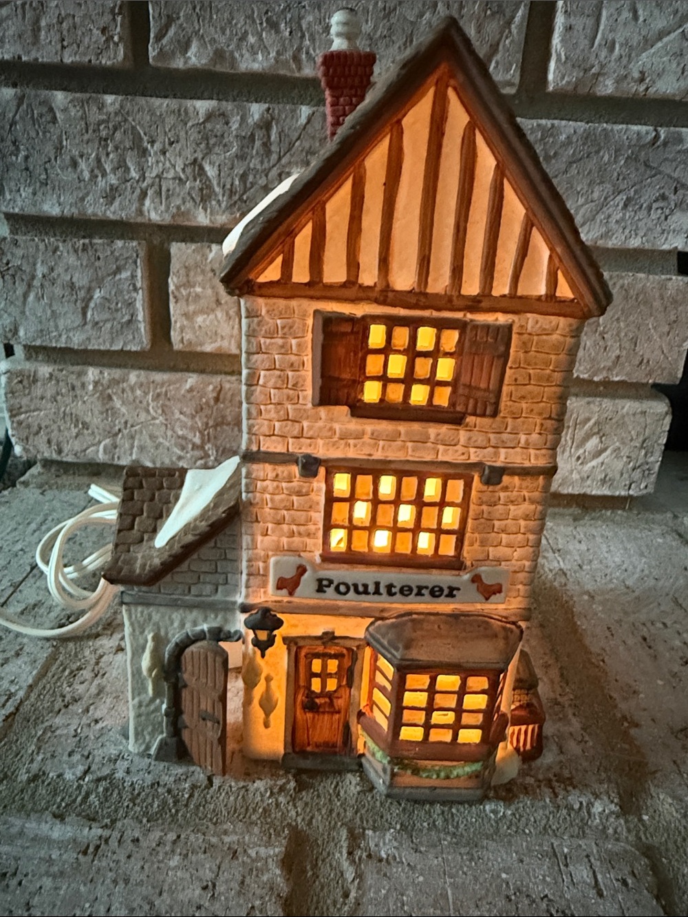 Dept 56 Heritage Village Collection,Dickens Series Poulterer Vintage- Porcelain